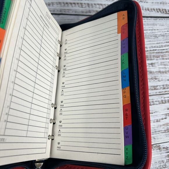 Vintage Mickey Mouse Zip Around Planner Disney Personal Size 90s Y2K - Picture 13 of 16